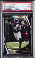2021 PANINI ABSOLUTE BLACK GALAXY 1/1 #127 NICO COLLINS 1/1 PSA 9