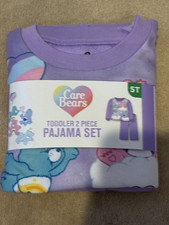 NEW, CARE BEARS TODDLER 2 PIECE FLANNEL PAJAMAS SET, SIZE 5T