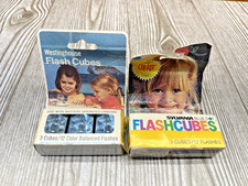 Lot of 2 Flash Cubes - Sylvania Blue Dot Westinghouse - 6 cubes total