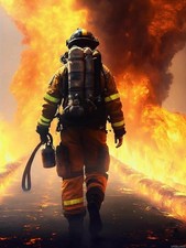 UPABLUNSO Adult Man Diamond Painting Kit, Fireman Diamond Painting Kit, DIY 5...