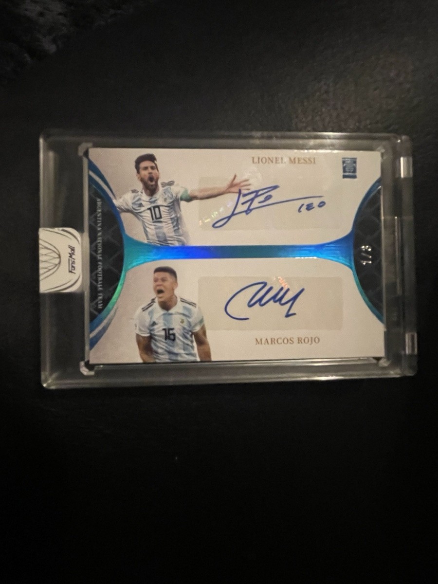 🔥2022 Fansmall ONE Argentina Lionel Messi/Marcos Rojo #DA-MR Blue