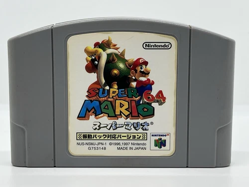 Super Mario 64 Rumble Version SM64 Nintendo N64 Japan Import US Seller E277