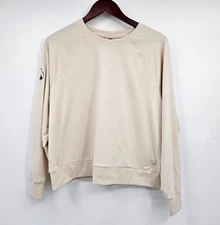 Vuori Halo Long Sleeve Halo Crew Top Women's Size Medium Beige Performance VW241