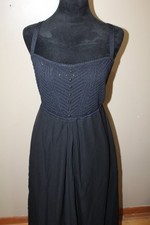 St John Navy Flowing Dress With Sparkle Size 10