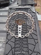 Vtg 1970s Original 6 X 8 Chrome Chain Steering Wheel Lowrider Used Light Rust Vtg 1970s Original 6 X 8 Chrome Chain Steering Wheel Lowrider Used Light Rust