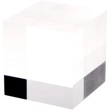 Plymor Clear Polished Acrylic Square Display Block, 4" H x 4" W x 4" D