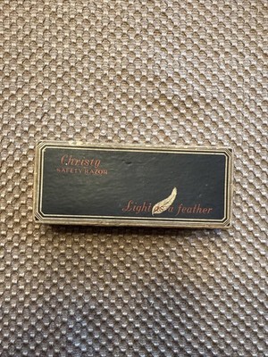Christy Safety Razor, Light As A Feather Original Packaging/Instructions Vintage