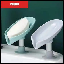 Leaf Shape Soap Holder with Suction Cup, Self-Draining Soap Dish for Shower