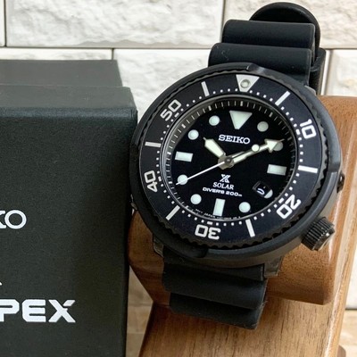 Seiko Prospex SBDN049 Solar Taucheruhr Schwarz Edelstahl