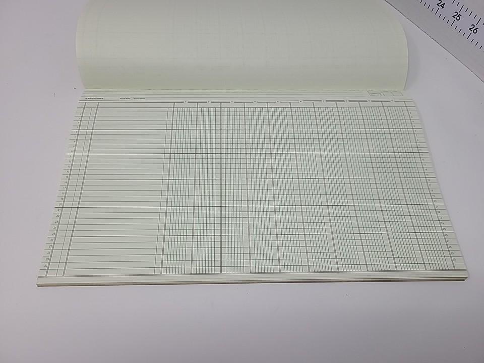 Vintage Wilson Jones G7110 Columnar Ruled Pad 10 Column 50 Sheet 14 x 8 ...