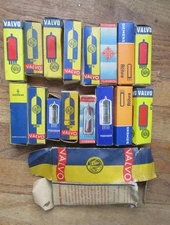 Vintage Lot: 17 Vacuum Electron Tube Boxes  Telefunken, Valvo, Siemens, Tungsram