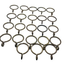 Drapery Eyelet Curtain Rings 1 1/4 " Brass Ring for Curtain Hook Pins, Set of 23