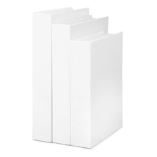 3Pcs Faux Books for Decorative Linen Fake Books Boxes Blank Stacked Decor Boo...