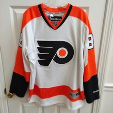 2011 Nicklas Grossmann Philadelphia Flyers Reebok Orange NHL Hockey Jersey Men L
