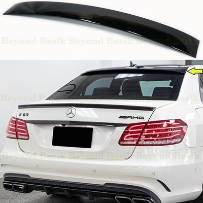 GLOSS BLACK ROOF Spoiler Wing For 2010-2016 Mercedes W212 E Class 4dr Sedan