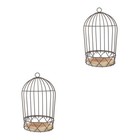  2 Stück Dekorativer Birdcage Festival Flowerpot Halter Kerzenhalter Verzierung