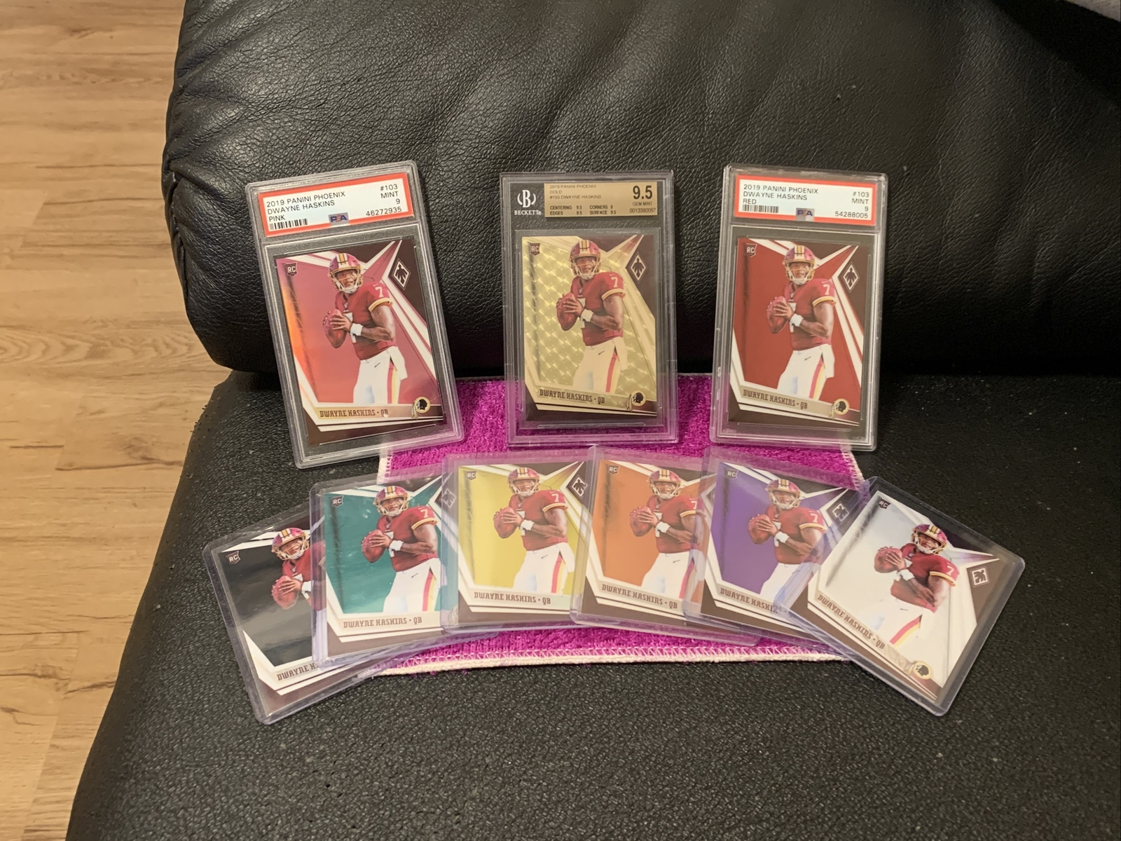 (10) 2019 PANINI PHOENIX DWAYNE HASKINS #103 RC GOLD VINYL SP# 1/1 BGS 9.5