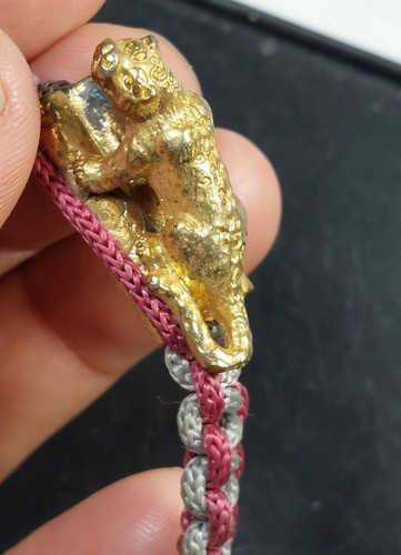 thai amulet bracelet tiger Lp Pern lucky magic powerful pendant B.E.2527 - Picture 4 of 5