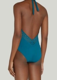 $271 Lise Charmel Womens Green Ajourage Couture Halter One Piece Swimsuit Size S