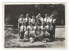 13/337 FOTO JUNGE DAMEN REISEGRUPPE UNIFORM PIONIERE RAD PIMPFE ???