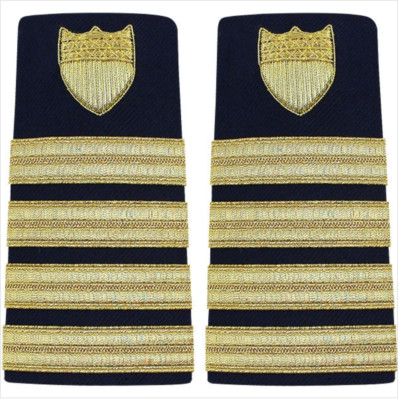 GENUINE U.S. COAST GUARD SHOULDER BOARD: ENHANCED CAPTAIN