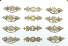 Antique furniture fittings, complete set for 4-drawer chest of drawers, NEW Wilhelminian period