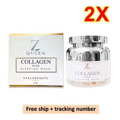 2X NEW Z Queen Collagen Sleeping Mask Plus Formula Hyaluron Ginseng Arbutin 17g