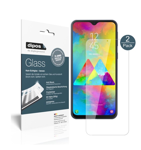 2X Schutzfolie FüR Samsung Galaxy M20 - Anti-Shock 9H Folie Dipos Glass-image