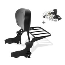 Sissy Bar + porte bagages + Kit Fixation pour Harley Road King 97-08 noir