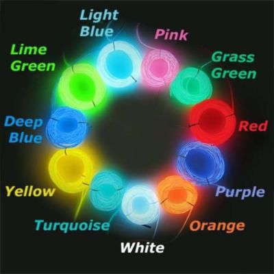 50cm EL Draht - 3,2mm Durchmesser Tron Neon Glow *3,70£ pro Meter*