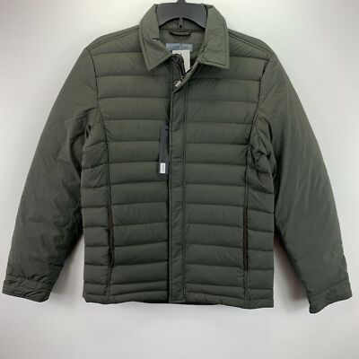 Dylan Gray Mens Shift Down Channel Full-Zip Jacket Olive Green L