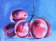 GRAPEFULL DAY  Hand Painted Original Acrylic Still life Signed by Velasquez