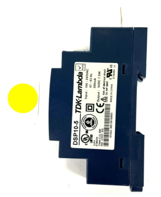 TDK LAMBDA DSP10-5 AC/DC POWER SUPPLY 1.5 AMP SINGLE PHASE 7.5W OAL 3-3/4''