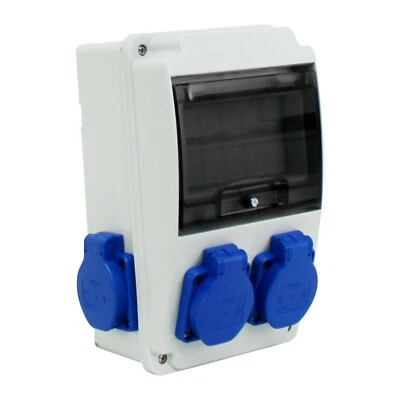 TP ELTRIC Baustromverteiler Stromkasten Stromverteilerkasten mit 4 x Schuko vorverdrahtet