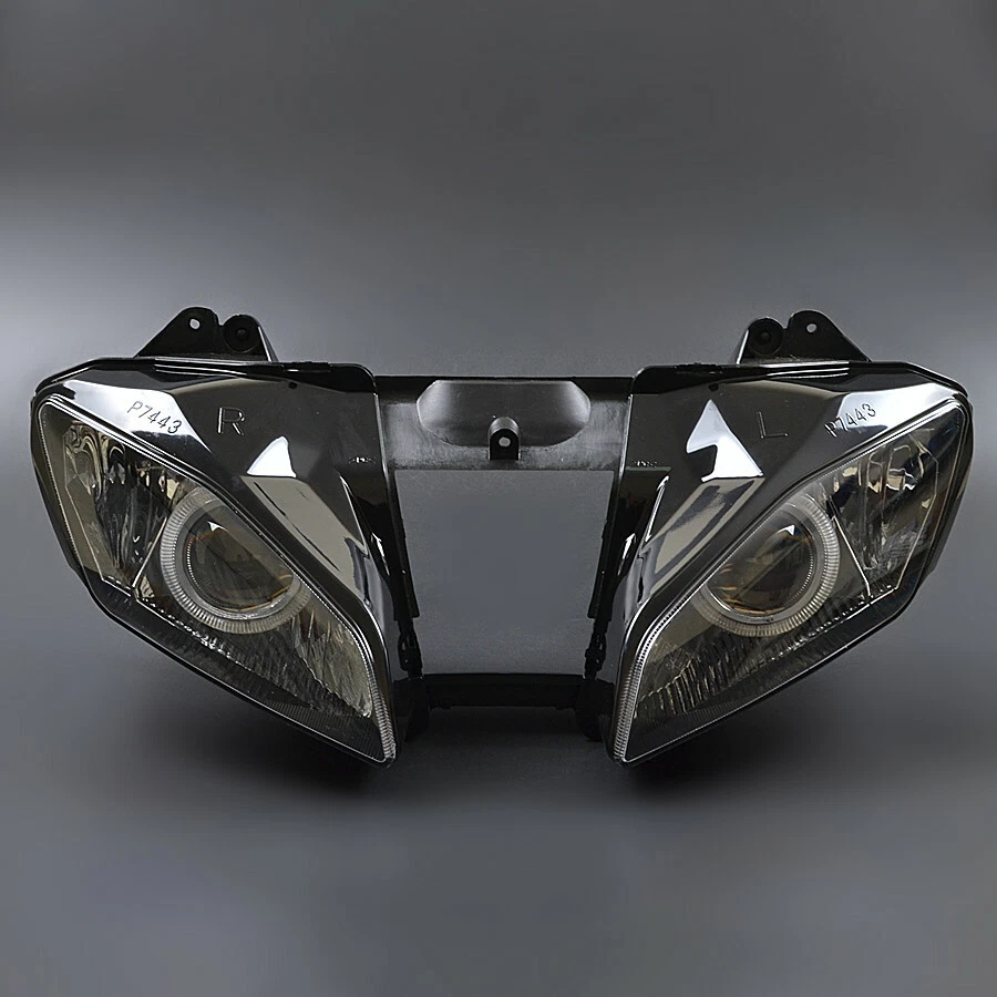 Conjunto de farol de luz HID âmbar anjo + olhos demoníacos vermelhos para Yamaha YZF R6 08-14 - Imagem 4 de 4