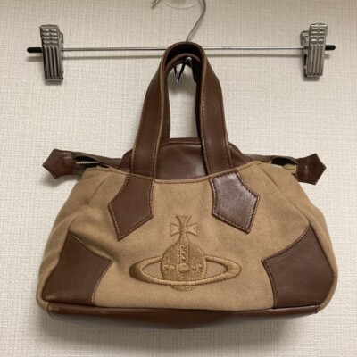 Vivienne Westwood Rare 90s Yasmine Bag Early Model Orb Brown