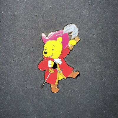Pooh Dressed As Captain Hook Fantasy Pin