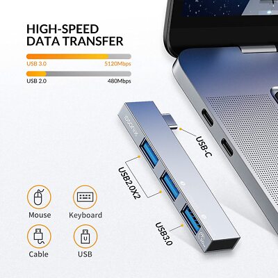 IDsonix USB 3.0 Hub Adapter 3/4 in 1 für Smartphone Notebook Laptop USB Type C
