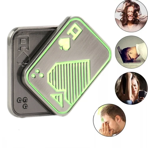 Metal Fidget Toys Magnetic Slider Poker Push Card Anxiety Stress Relief Toys - Picture 2 of 8