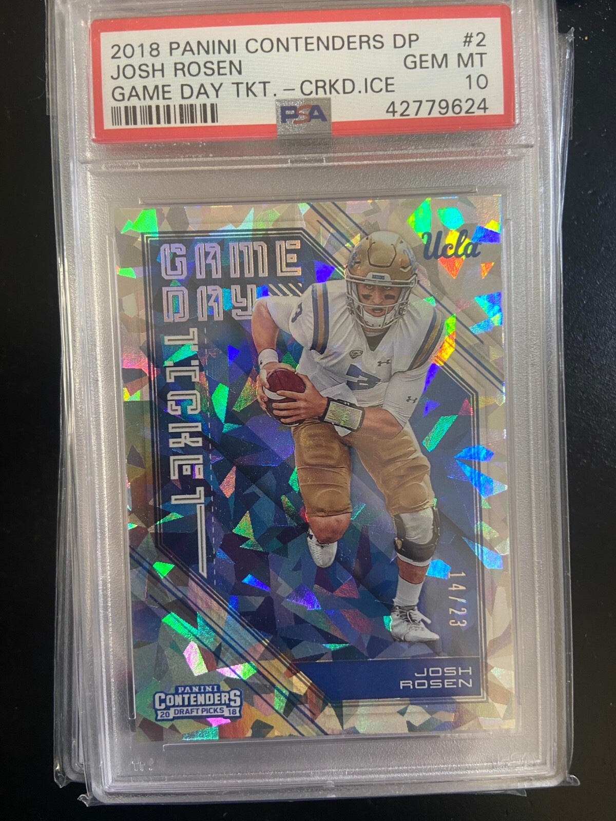 Josh Rosen Panini Contenders Draft Picks Game Day Ticket #2 Cracked Ice