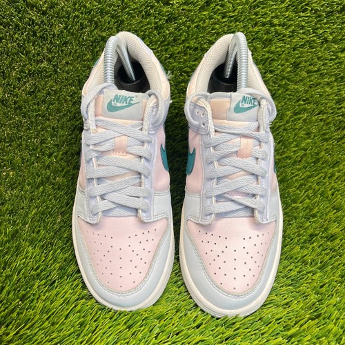 Nike Dunk Low Mineral Teal Boys Size 6Y Blue White Green Athletic Shoes Sneakers - Picture 5 of 10