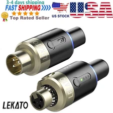 LEKATO 5.8G Wireless Microphone Transmitter Receiver System Plug On XLR 100ft