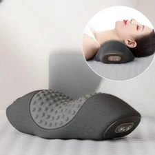 Electric Massage Pillow Neck Traction Relax Sleeping Memory Foam Spine Support