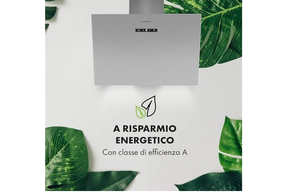 Cappa Da Cucina, Cappa Aspirante Inclinata A Parete Touch,display Led,acciaio  - Immagine 2 di 4