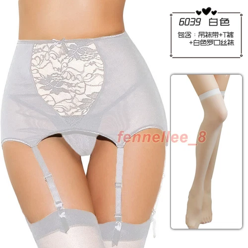 Women Sexy Lingerie Garter Belts Stocking High Waist Lace Suspender Sock Set Hot - Bild 14 von 32