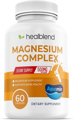 Multi Magnesium Complex Supplement 500mg - Bone, Heart, & Muscle Support