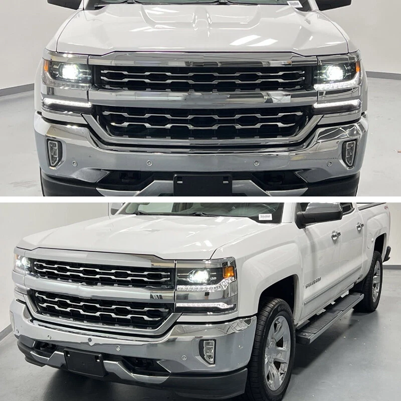 For Chevrolet Silverado 1500 LTZ 2016-2018 Chrome Front Bumper Grille Assembly Foto 2 de 4