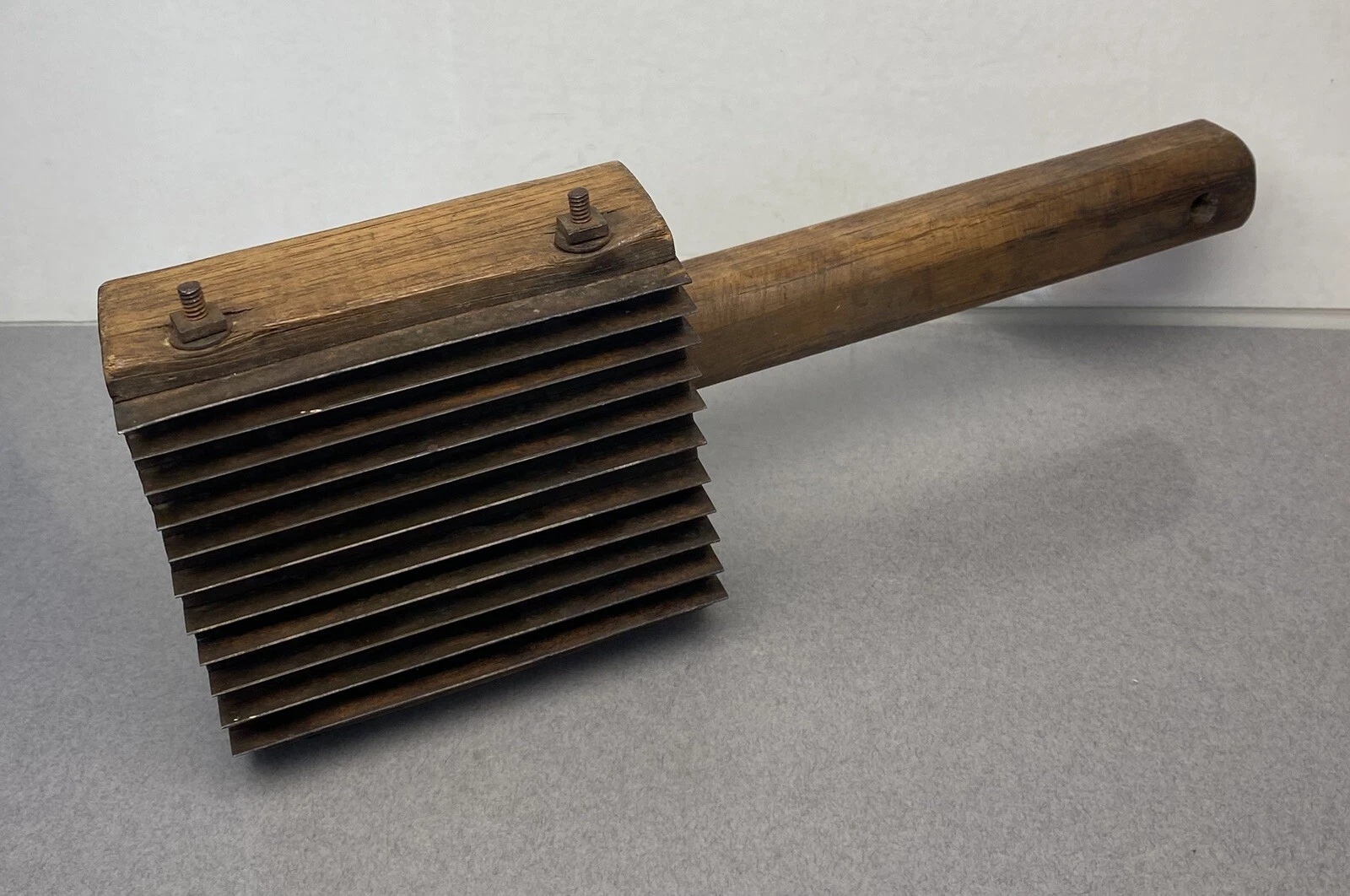 Antique Primitive Wood Tool Meat Tenderizer ? Country Farmhouse Vintage