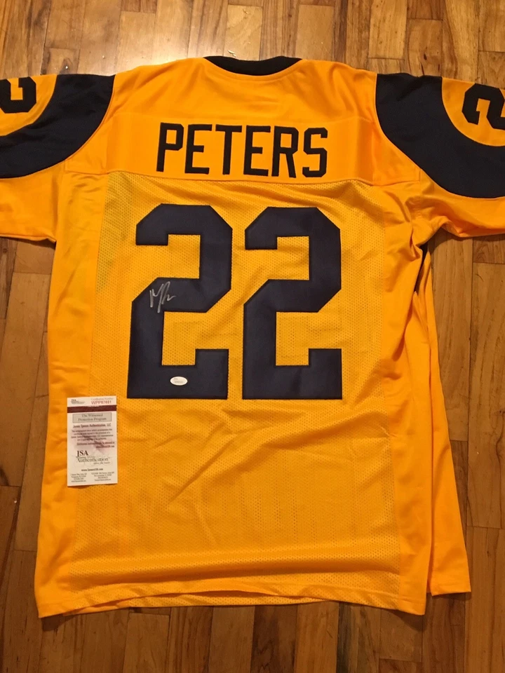Camiseta deportiva autografiada de los LA Rams Marcus Peters Foto 3 de 4