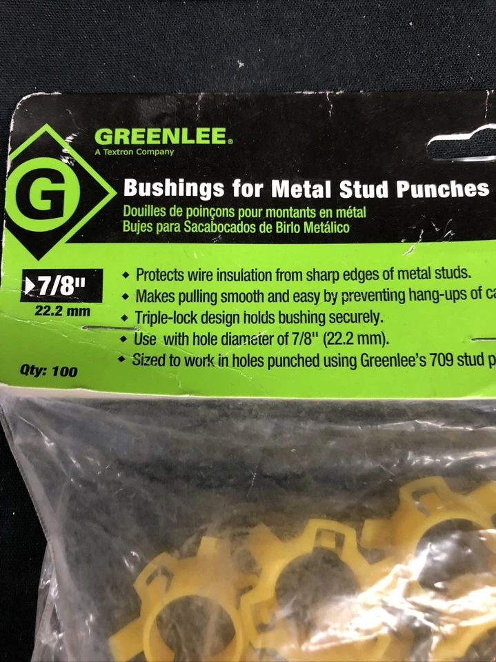 60-Greenlee 711C  Bushings for Metal Stud Punch 7/8 - Изображение 4 из 4
